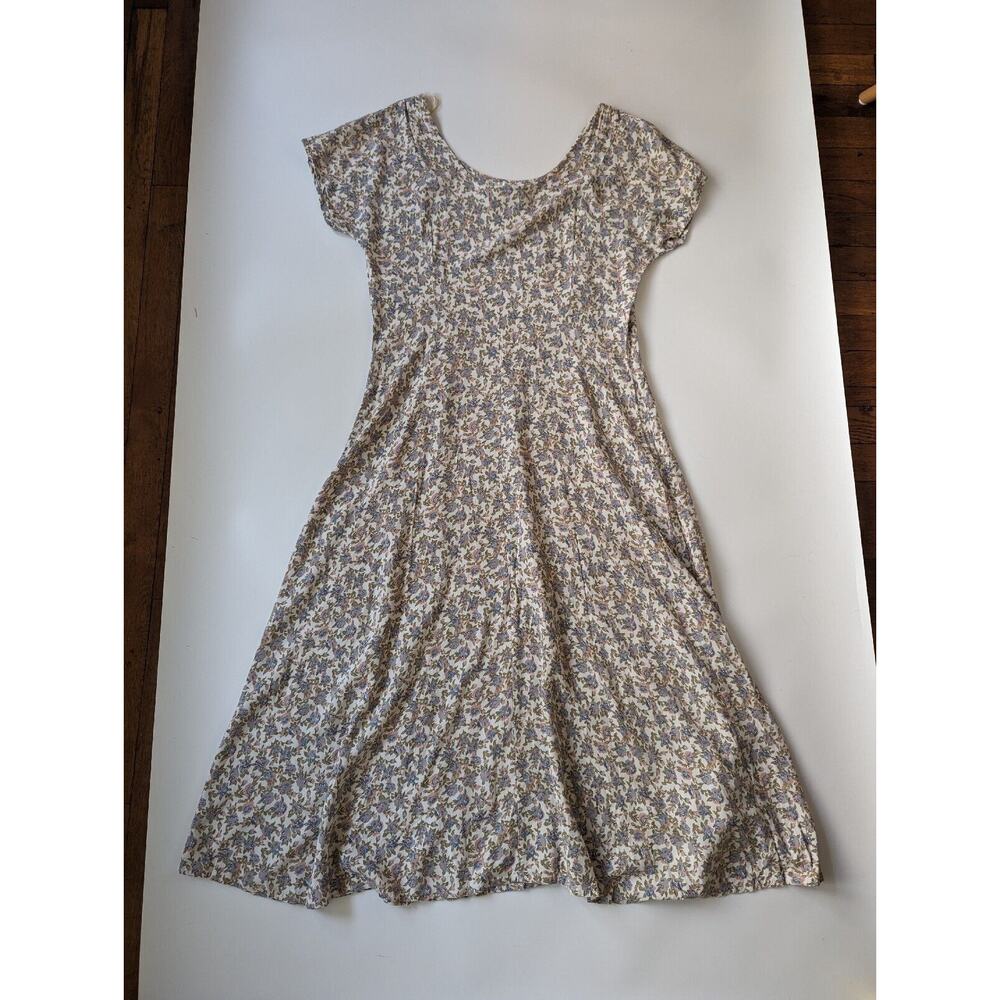 Betsy Lauren Size 13/14 Vintage Floral Summer Midi Dress